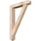 Ekena Millwork Traditional Arts and Crafts Smooth Bracket w/ Offset Brace, Douglas Fir, 5 1/2"W x 28"D x 40"H BKT0604X28X40TRA03SDF - alternate 1